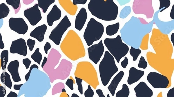Obraz Giraffe Skin Seamless Vector Repeat Pattern for Sublime Designs