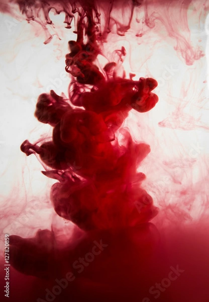 Obraz red dye in water
