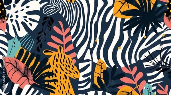 Obraz Seamless Animal Print Pattern for Garments and Textiles