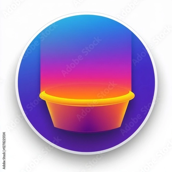 Obraz Vibrant Gradient Circle Container Design