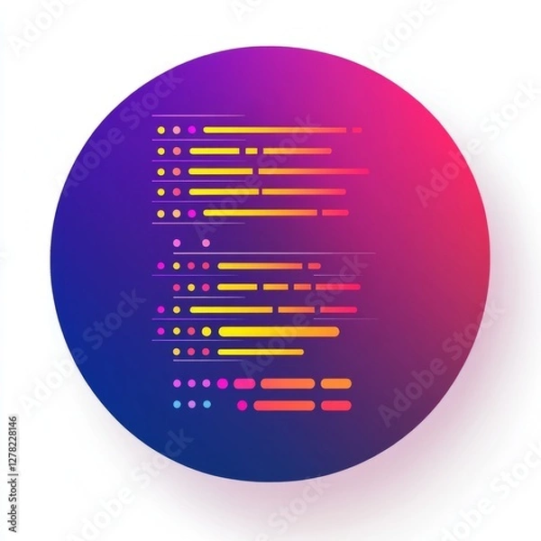 Obraz Abstract Colorful Code Design