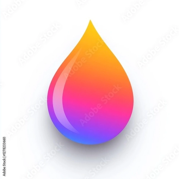 Obraz Gradient Colorful Drop Graphic Design