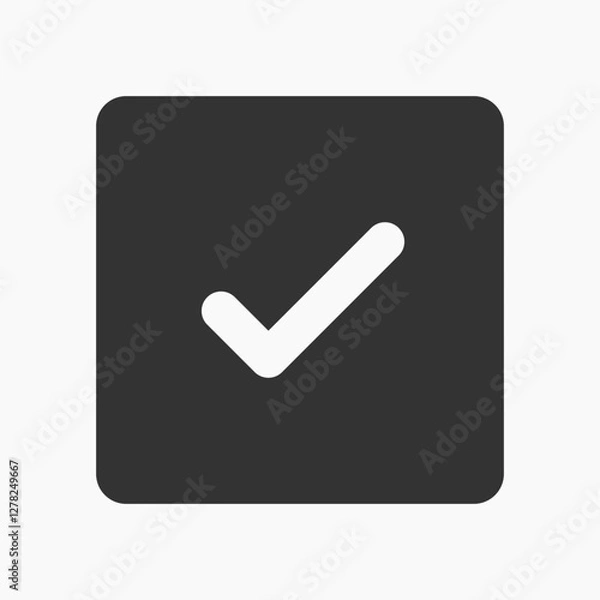 Fototapeta Simple black check mark icon vector