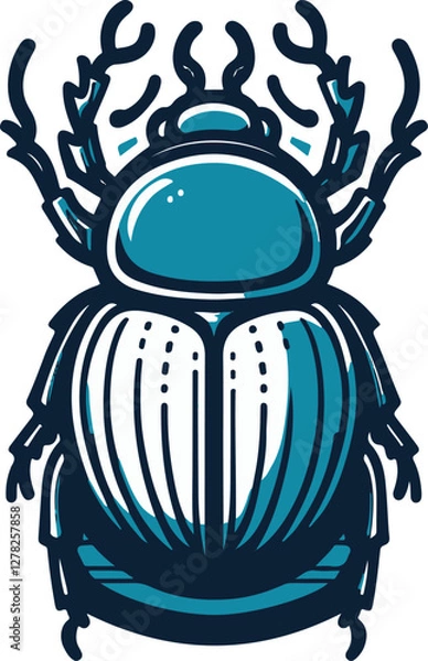 Fototapeta A simple  Beetle vector  style with white background