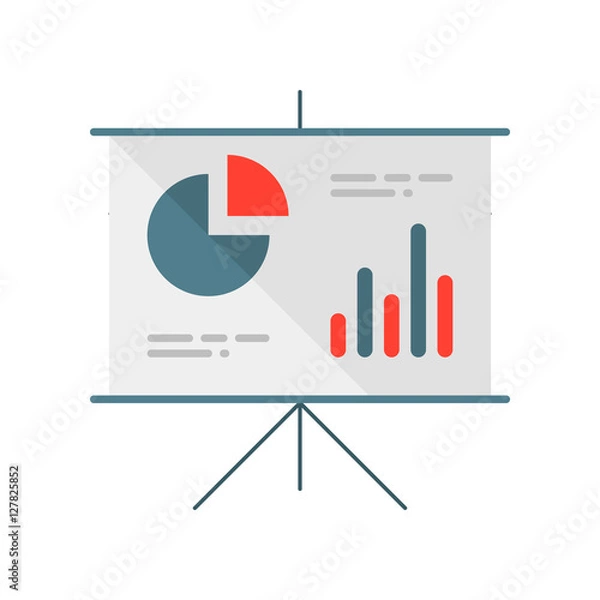 Fototapeta Presentation. Schedule. Diagram. Vector icon.
