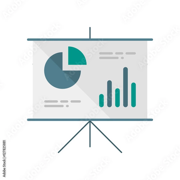 Fototapeta Presentation. Schedule. Diagram. Vector icon.