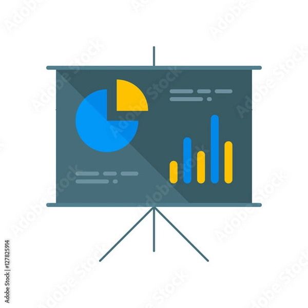 Fototapeta Presentation. Schedule. Diagram. Vector icon.