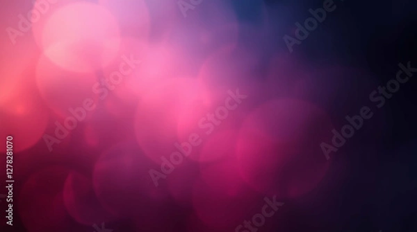 Fototapeta Dreamy bokeh effect with vibrant magenta and deep indigo color blend