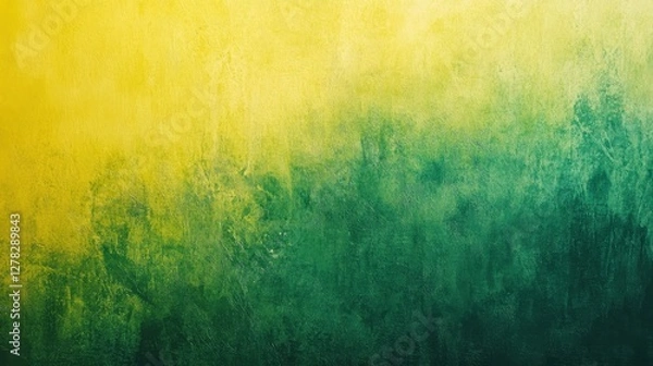 Obraz A vibrant gradient transitioning from bright yellow to deep green, creating an energizing and refreshing feel perfect for backgrounds or artistic projects.