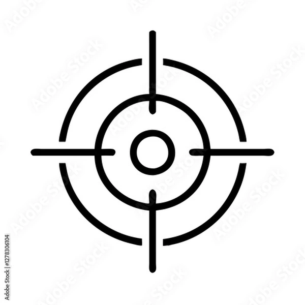 Fototapeta Target focus icon in outline style for goals and precision