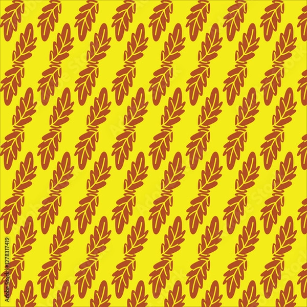 Fototapeta seamless pattern with yellow leaves
