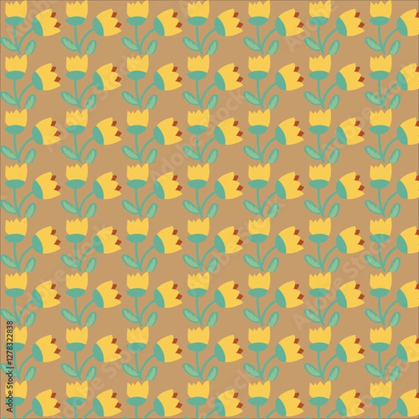 Fototapeta seamless pattern with flowers