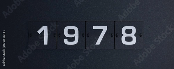 Obraz 3d rendering flip board year 1978