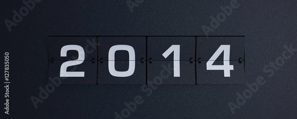 Obraz 3d rendering flip board year 2014