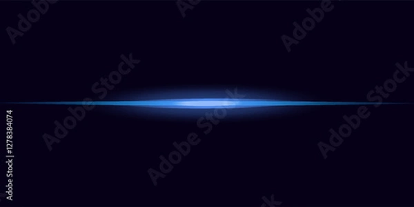 Fototapeta Abstract blue light ray on dark background. Technology data design.