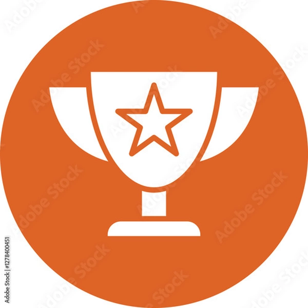 Obraz Cup glyph circle icon