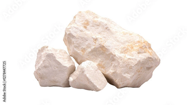 Fototapeta Striking contrast, a monochromatic composition of white rocks on black background