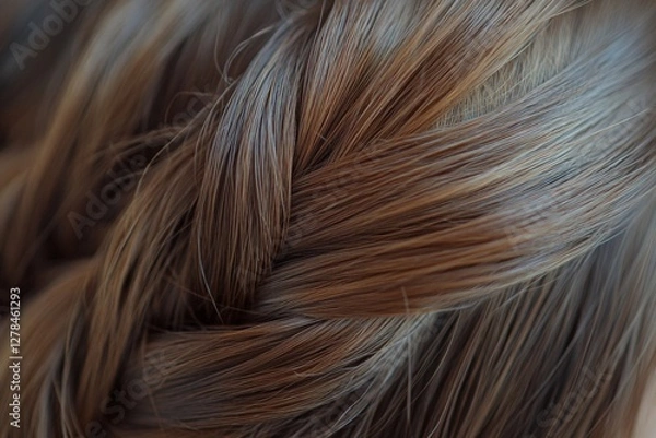 Fototapeta Creative braid styling showcasing intricate patterns and natural hair colors in soft lighting