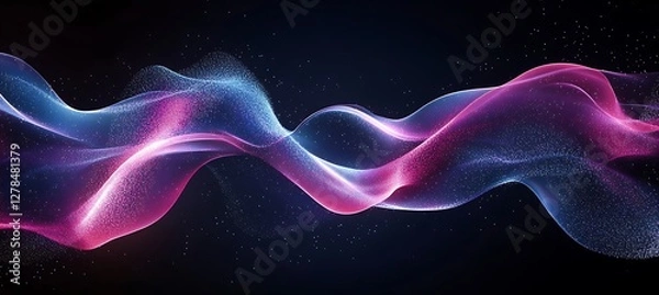 Fototapeta Abstract colorful gradient shapes on a black background
