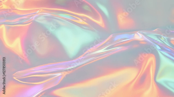 Fototapeta Pearlescent iridescent grey texture with subtle shimmer for elegant design