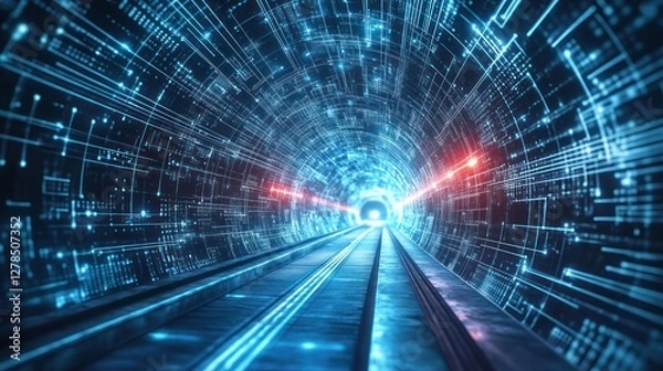 Obraz Digital Tunnel Data Highway