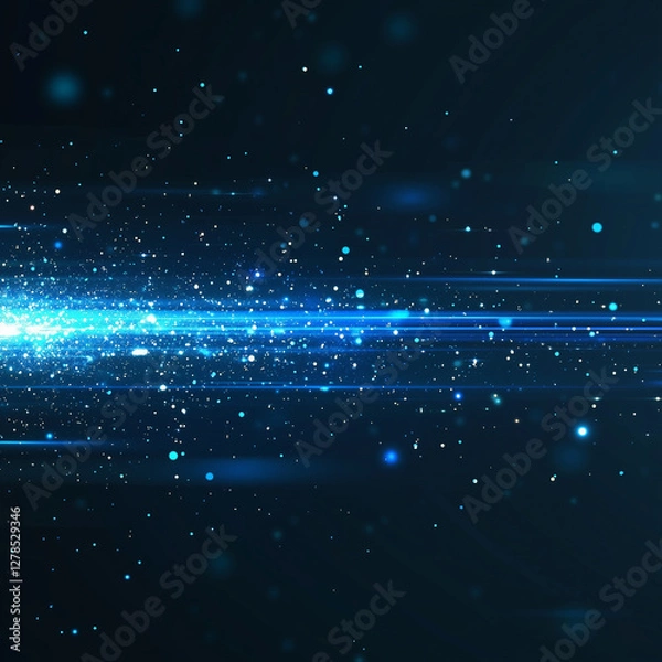 Fototapeta 水平移動する流星