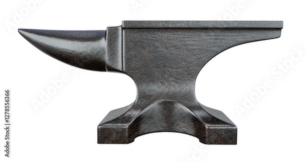 Fototapeta Anvil isolated on transparent background - 3d PNG illustration