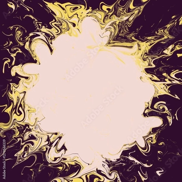 Obraz abstract floral frame, illustration