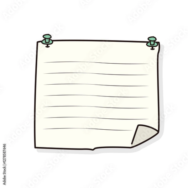 Obraz 봄을 형상화 한 귀여운 메모장 일러스트레이션