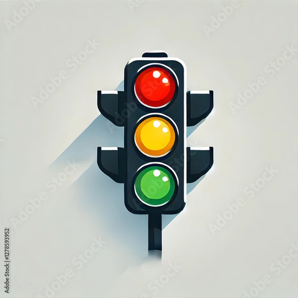 Obraz traffic light on the road