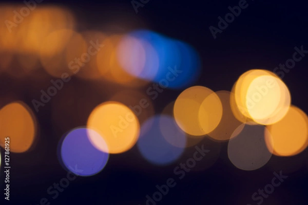 Fototapeta city night bokeh