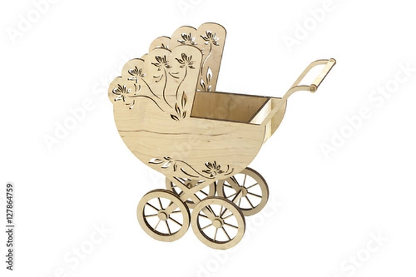 Obraz Wooden pram
