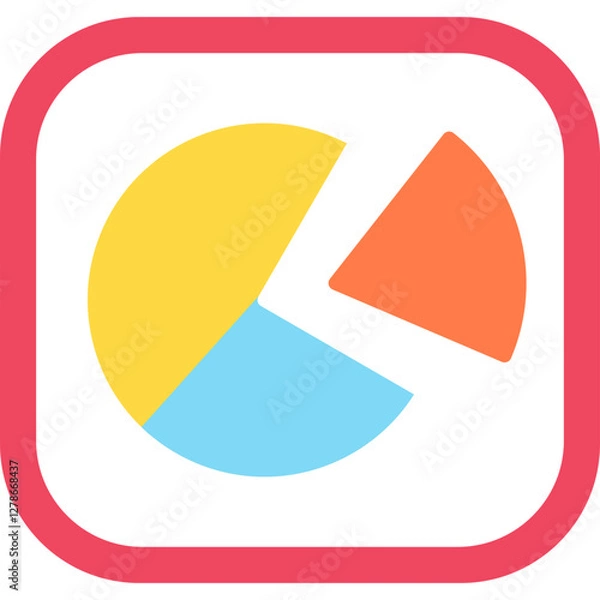 Fototapeta Pie Chart Icon Vector Element