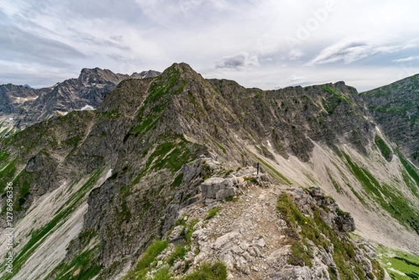 Obraz Breitenberg View from Heubatspitze Summit in Allgau Mountains near Bad Hindelang Hinterstein