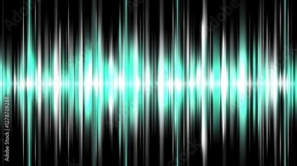 Obraz Glowing Aquamarine Gradient Transitioning Light Waves in a Stunning Color Spectrum Against a Dark Background