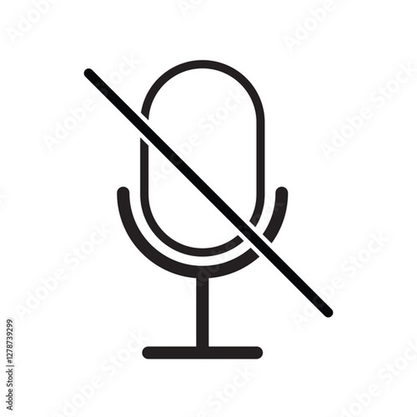 Obraz microphone icon design vector template illustration