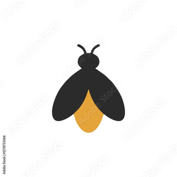 Fototapeta Minimalist Firefly Logo with Light Effects