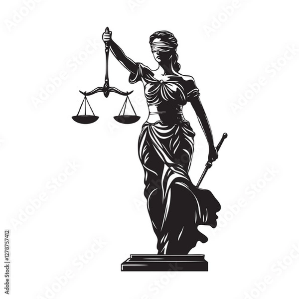 Obraz lady justice with sword
