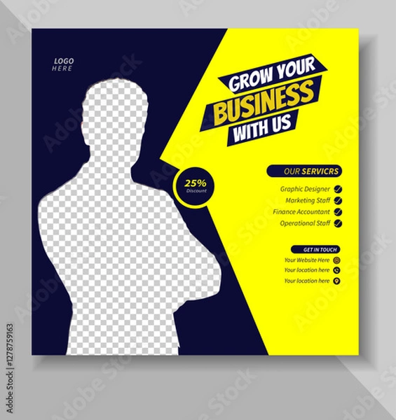 Fototapeta business webinar social media post design template 