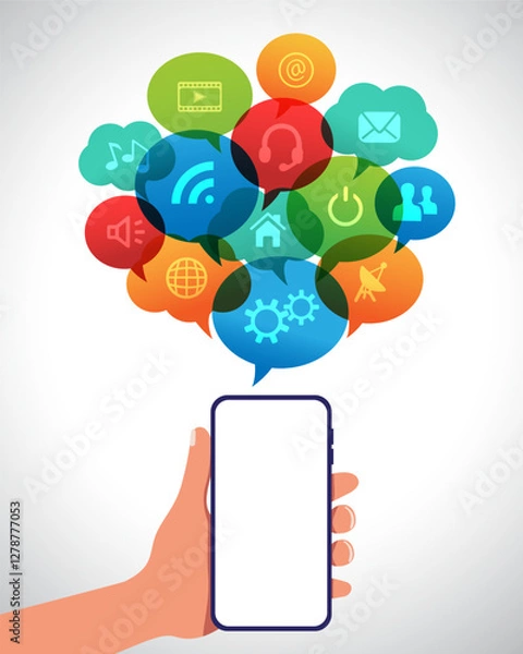 Fototapeta Smart phone bussines and communication concept