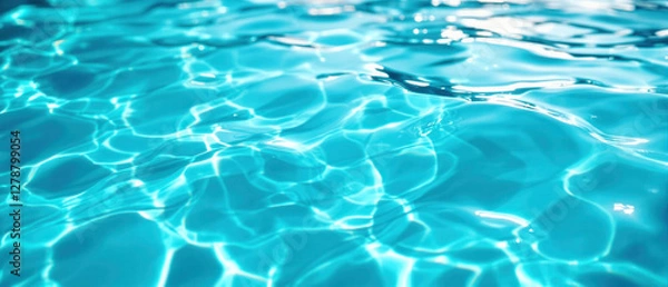 Fototapeta Beautiful pool water banner with copy space