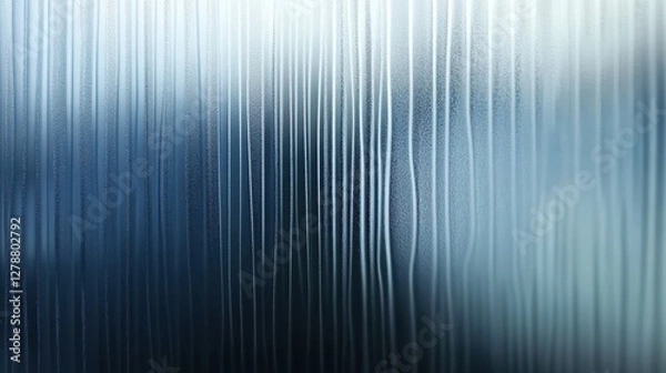 Fototapeta A sophisticated abstract background featuring a reeded glass effect, creating a visually intriguing texture with light reflections and subtle distortions.