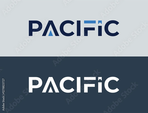 Obraz simple pacific logo design vector logo