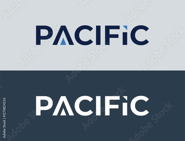 Fototapeta simple pacific logo design vector logo