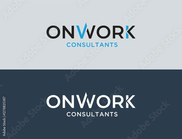 Fototapeta initials onwork logo design vector