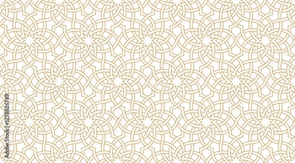 Obraz Seamless geometric pattern in authentic arabian style.