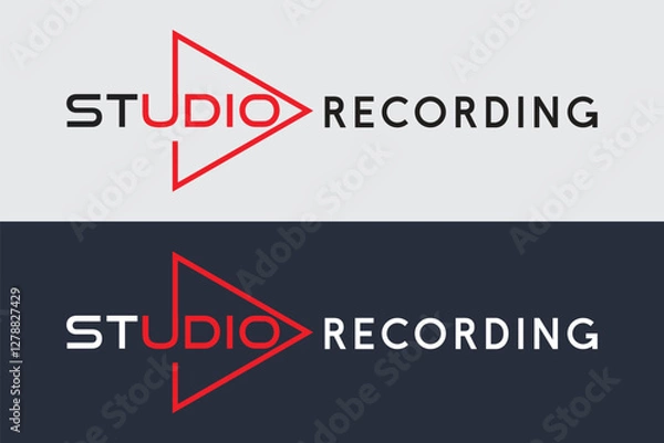 Obraz initial studio recording simple design