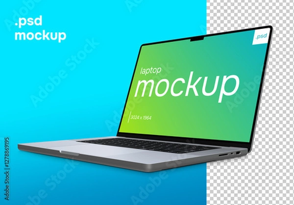 Obraz Isolated laptop mockup