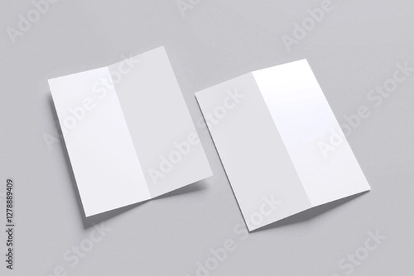 Fototapeta DL Brochure with grey background color for mockup template