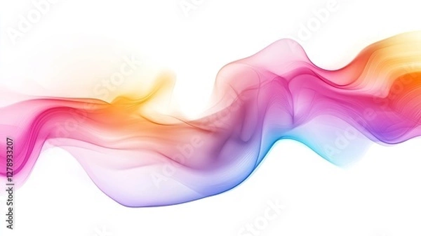 Fototapeta Vibrant Rainbow Color Wave Abstract Background Image